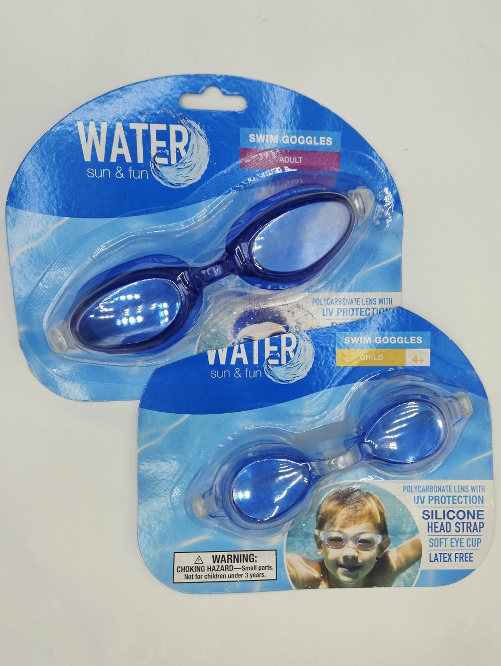 NWT Walgreens Mommy and Me Swim Goggles Set Adult Size Kids 4 and Up